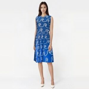 Sailor-Sailor Sleeveless Midi Dress Nautical Inspired Rope in French Blue